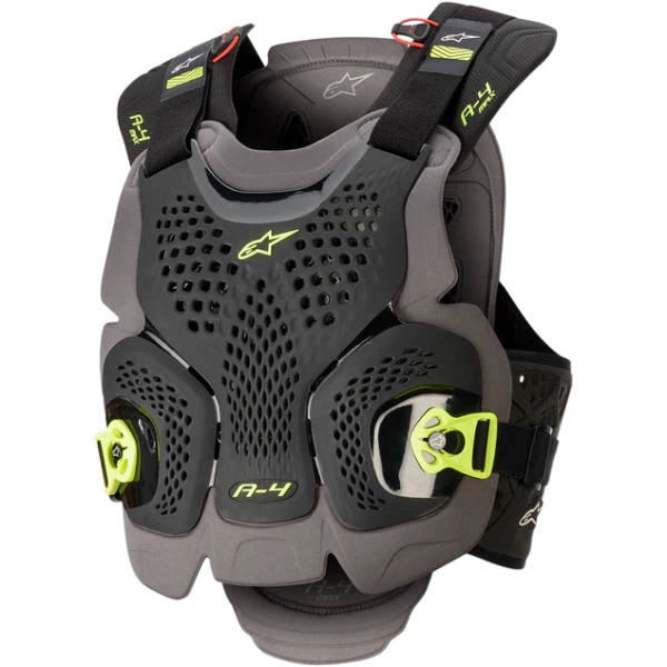 A-4 MAX CHEST PROTECTOR - BLACK ANTHRACITE YELLOW FLUO