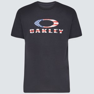 O BARK TEE | BLACK/AMERICAN FLAG