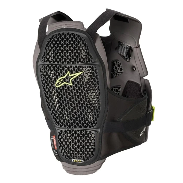 A-4 MAX CHEST PROTECTOR - BLACK ANTHRACITE YELLOW FLUO - Gambar 2