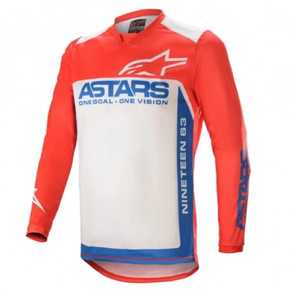 RACER SUPERMATIC JERSEY-BRI RED BLU OFF WHT S