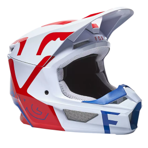 V1 SKEW HELMET, ECE [WHT/RD/BLU]