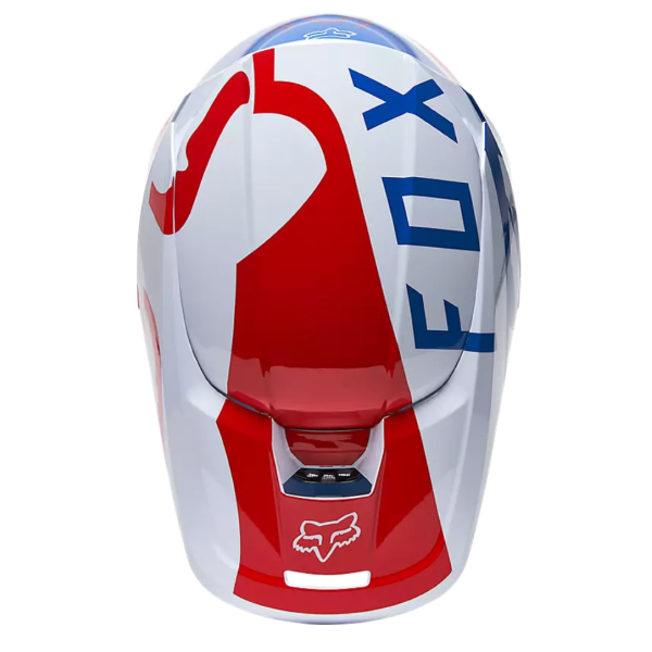 V1 SKEW HELMET, ECE [WHT/RD/BLU] - Gambar 3