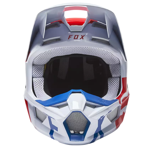 V1 SKEW HELMET, ECE [WHT/RD/BLU] - Gambar 5