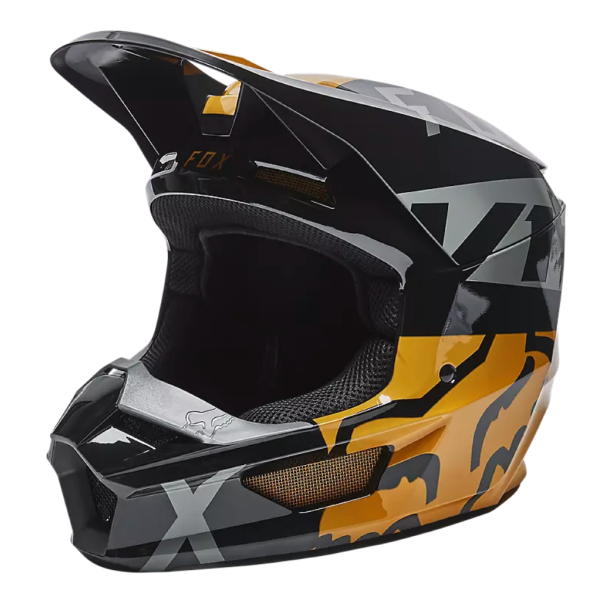 V1 SKEW HELMET, ECE [BLK/GLD] - Gambar 2