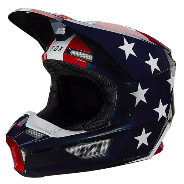 V1 ULTRA HELMET, ECE [WHT/RD/BLU] - Gambar 2