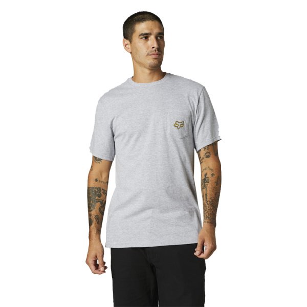 BRONCA SS POCKET TEE | LT HTR GRY