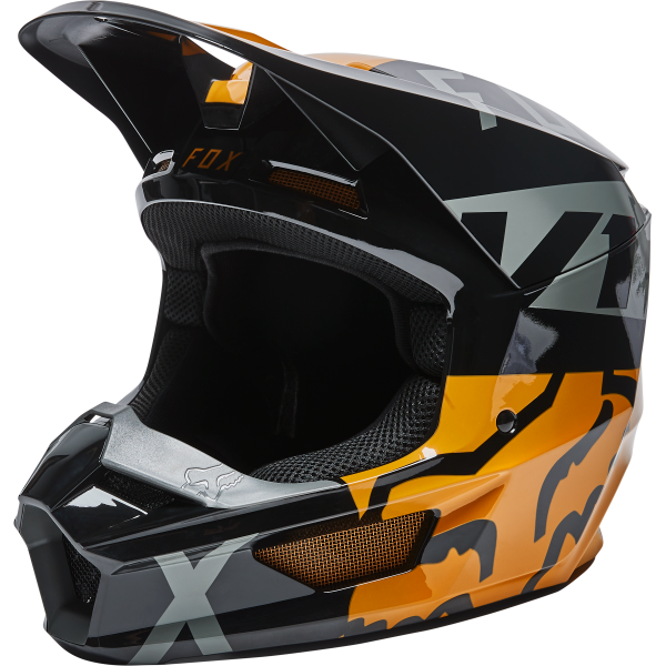 YTH V1 SKEW HELMET, ECE [BLK/GLD] - Gambar 2