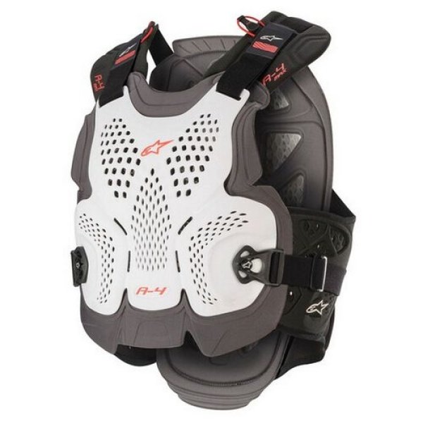 A-4 MAX CHEST PROTECTOR- WHITE ANTHRACITE RED
